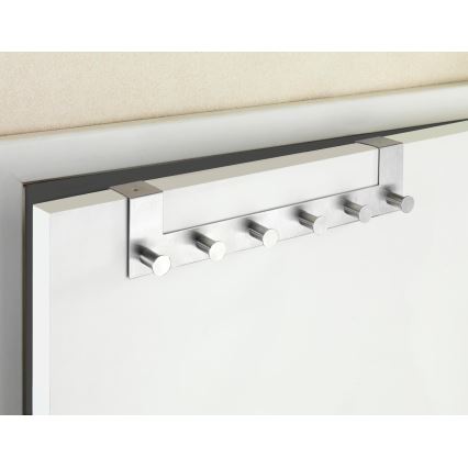 WENKO 22804100-Kapstok CELANO 39x11 cm roestvrij staal/zilver