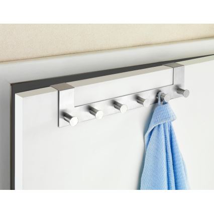 WENKO 22804100-Kapstok CELANO 39x11 cm roestvrij staal/zilver