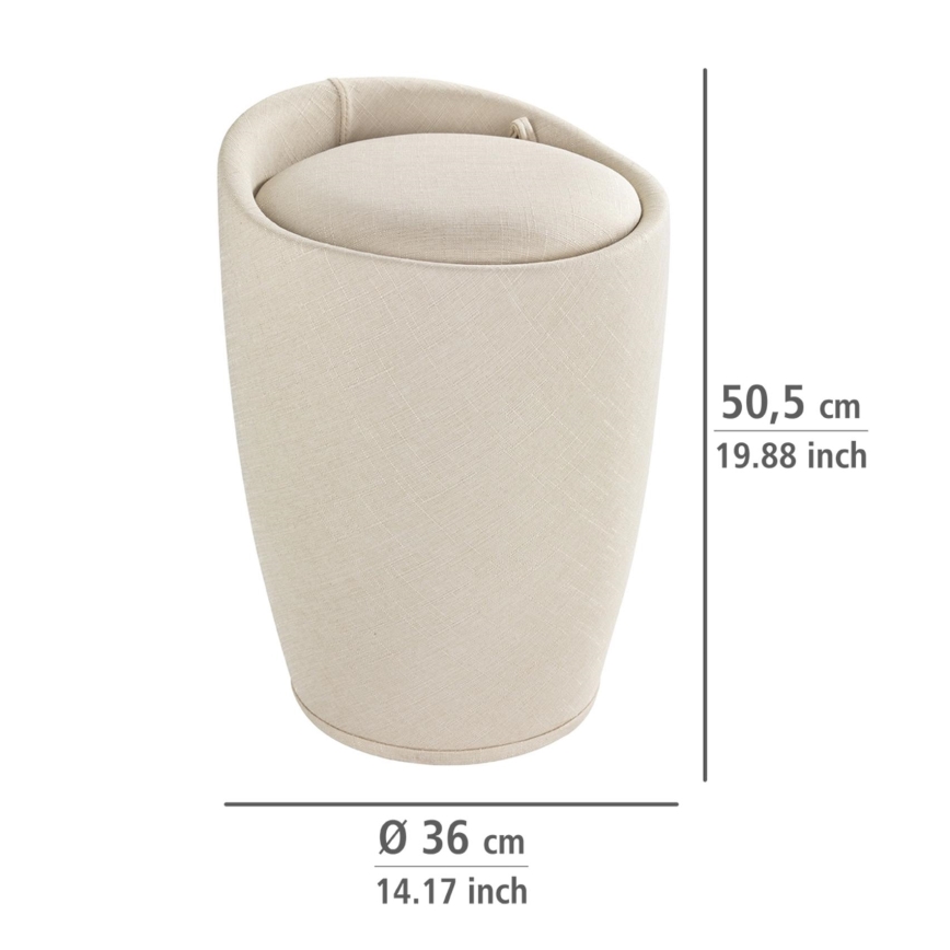 WENKO 22834100 - Kruk CANDY 36x50,5 cm beige/zwart