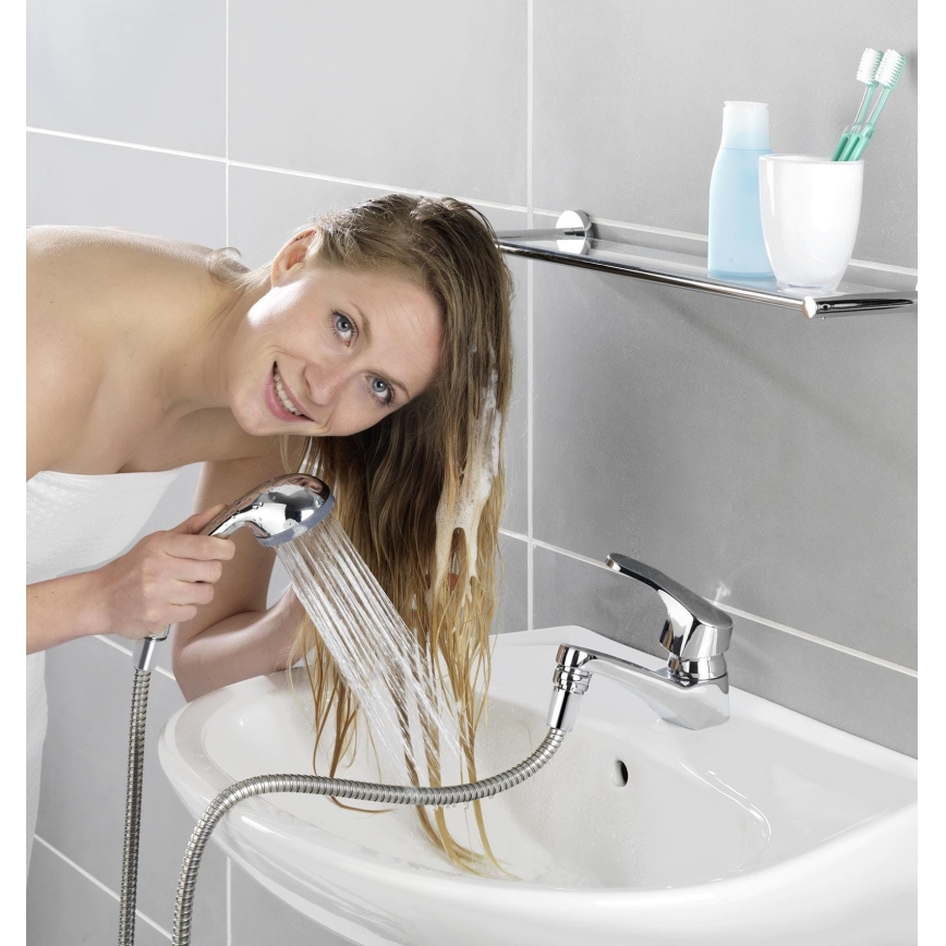 WENKO 22866100 - Douche UNIVERSAL 170x6,5 cm glanzend chroom/zilver/grijs