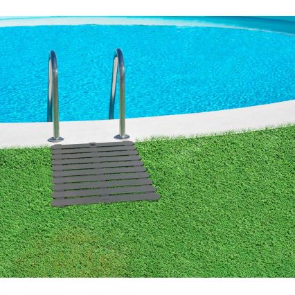 WENKO 22947100-Douchemat BINNEN & BUITEN 55x55 cm grijs