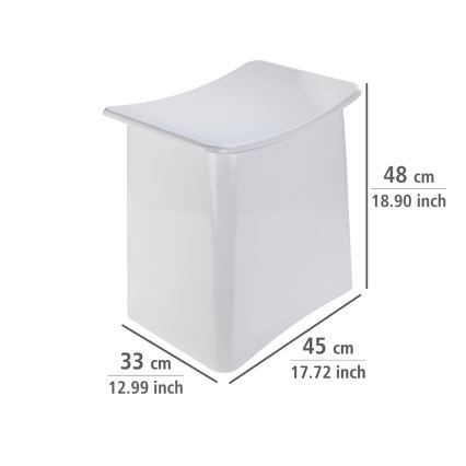 WENKO 22949100 - Kruk WING 45x48 cm wit/zwart