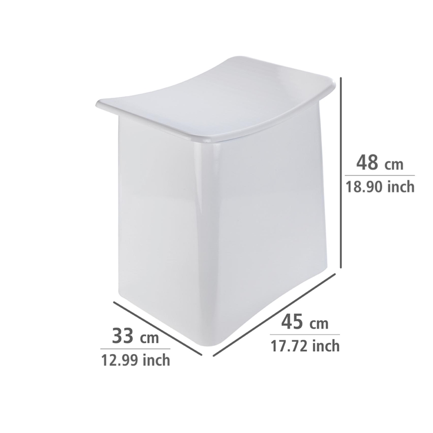 WENKO 22949100 - Kruk WING 45x48 cm wit/zwart