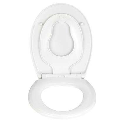WENKO 22973100-WC WC-bril DELOS 44,5x37,5 cm wit/zilver