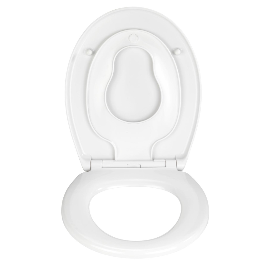 WENKO 22973100-WC WC-bril DELOS 44,5x37,5 cm wit/zilver