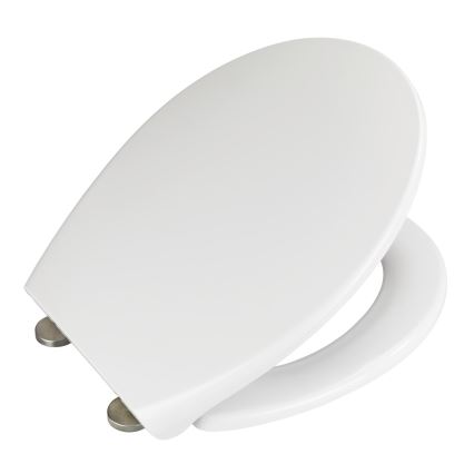 WENKO 22973100-WC WC-bril DELOS 44,5x37,5 cm wit/zilver