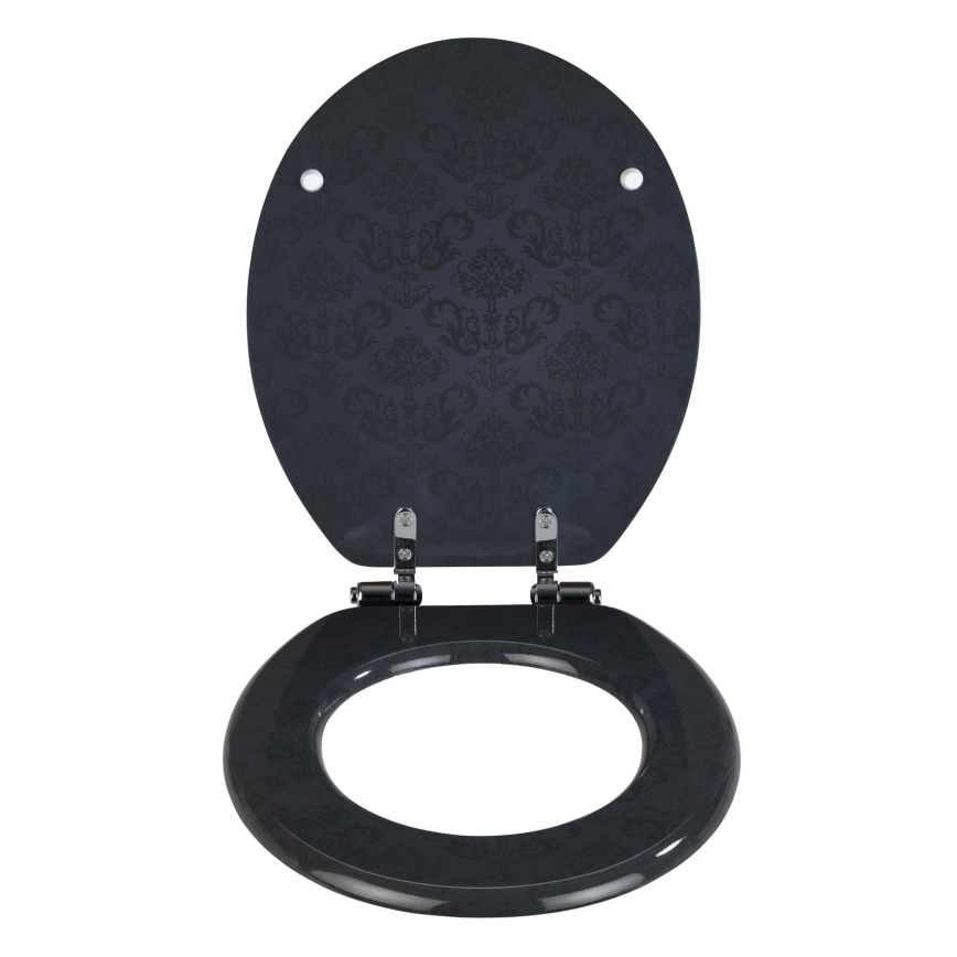 WENKO 22977100-WC-bril BELLEVUE 35,5x42,5 cm antraciet/zilver