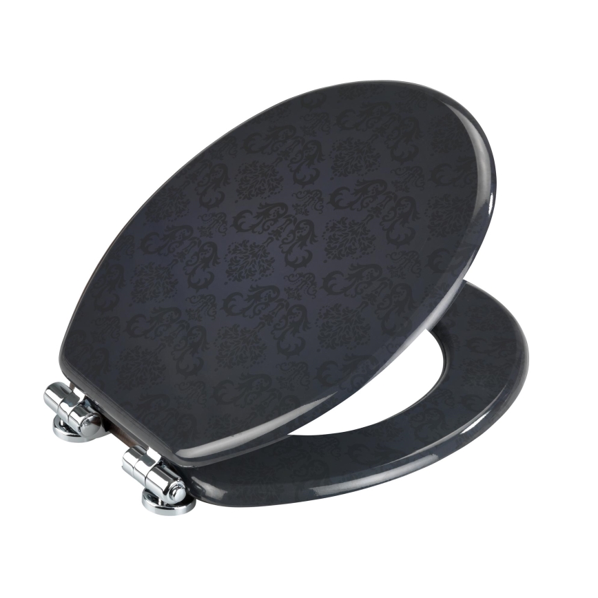 WENKO 22977100-WC-bril BELLEVUE 35,5x42,5 cm antraciet/zilver