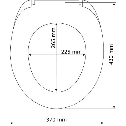 WENKO 22979100-WC wc-bril NATURAL BEECH 35,5x42,5 cm bruin/zilver