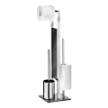 WENKO 22983100 - WC-borstel RIVALTA 18x70 cm roestvrij staal/zilver/zwart