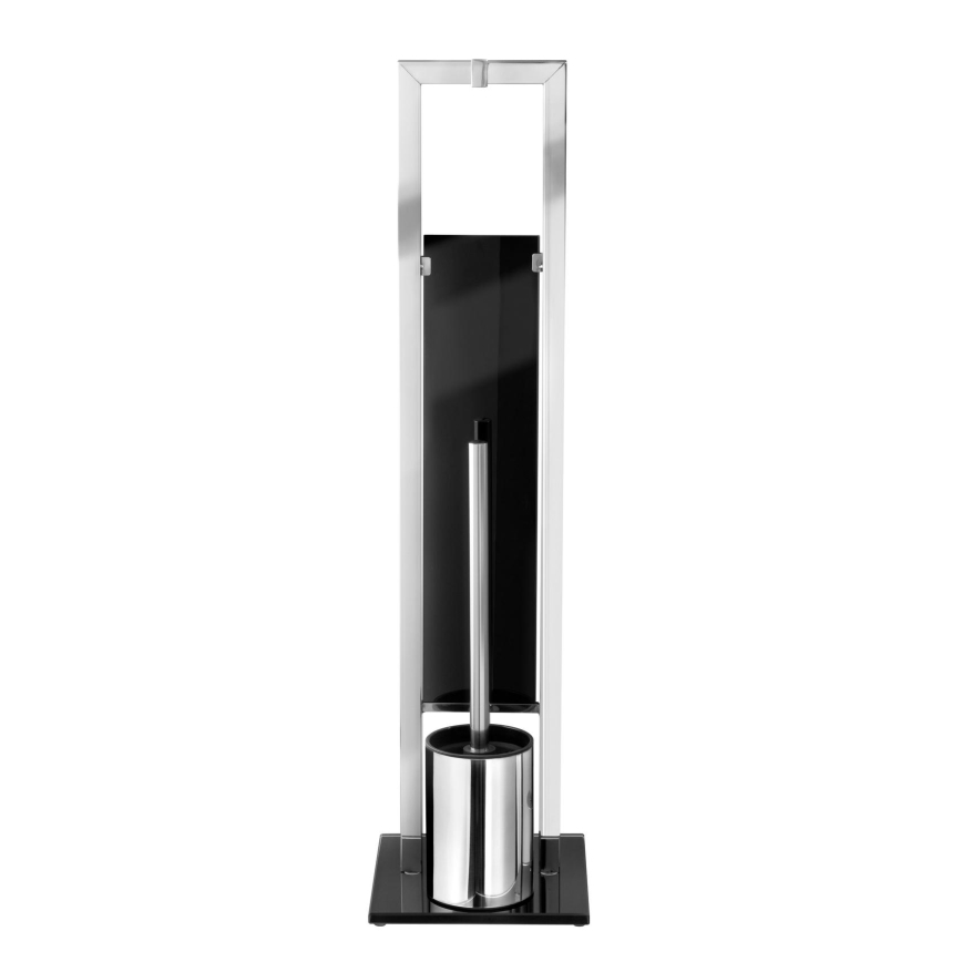 WENKO 22983100 - WC-borstel RIVALTA 18x70 cm roestvrij staal/zilver/zwart
