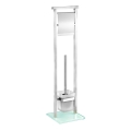 WENKO 22992100 - Toiletborstel DEBAR 18x73 cm rvs/satijn/wit