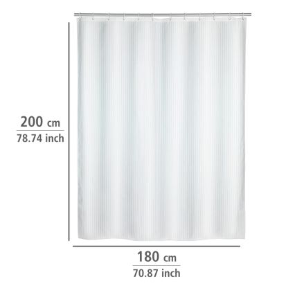 WENKO 23062100 - Douchegordijn PALAIS 180x200 cm wit