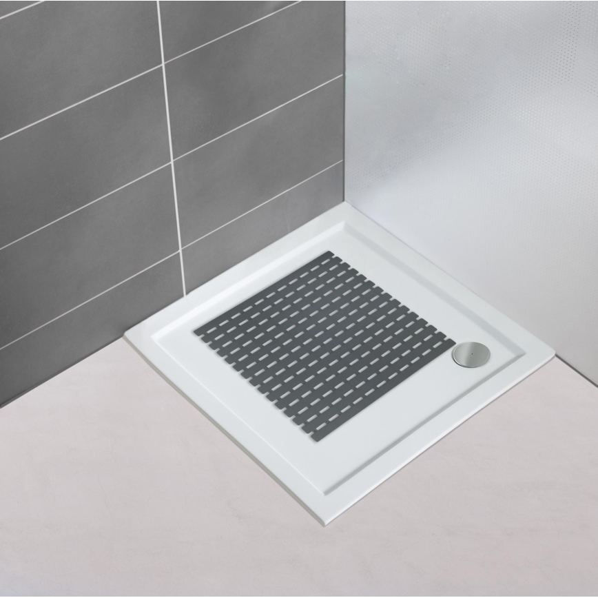 WENKO 23125100-Douchemat ARINOS 54x54 cm grijs/grijs