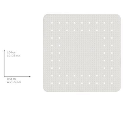 WENKO 23135100-Douchemat MIRASOL 54x54 cm wit