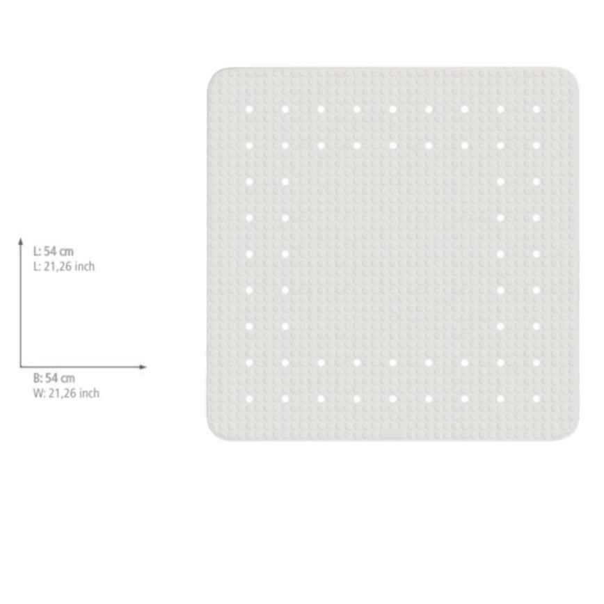 WENKO 23135100-Douchemat MIRASOL 54x54 cm wit