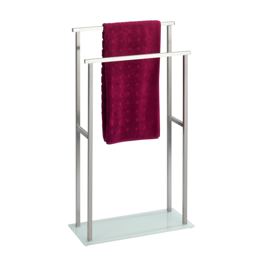 WENKO 23438100 - Handdoekenstandaard DEBAR 20x83 cm RVS/satijn/wit