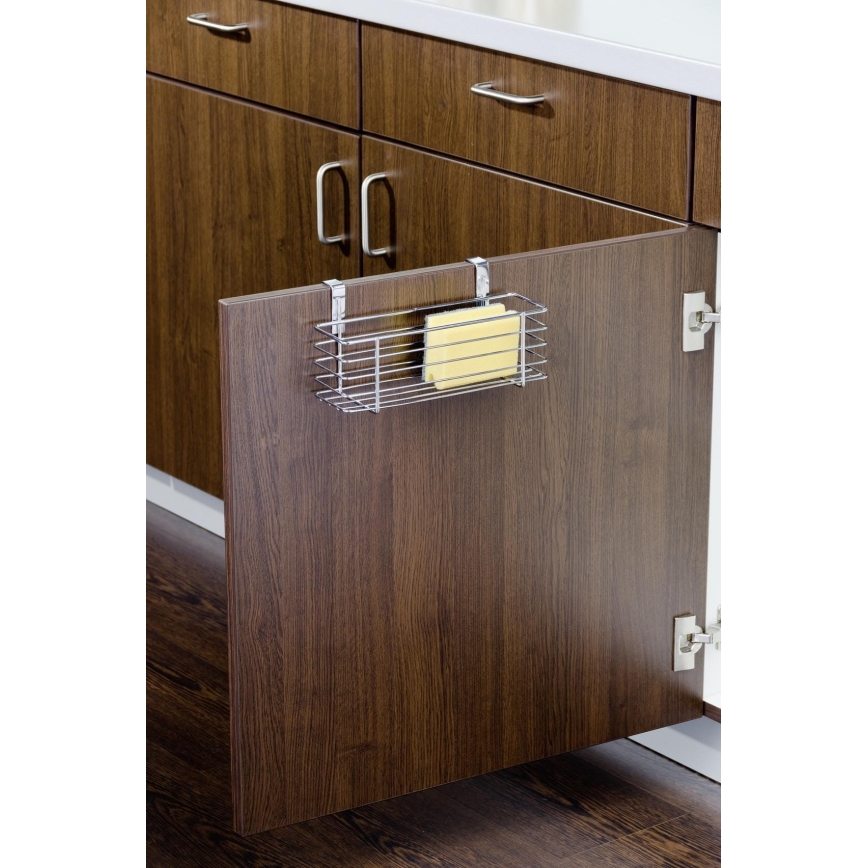 WENKO 2344100 - Mand SLIM 24x11,5 cm glanzend chroom/zwart