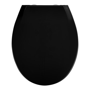 WENKO 23443100-WC toiletbril KOS 44x37 cm zwart/zilver