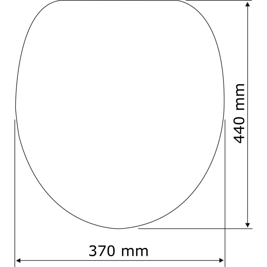WENKO 23443100-WC toiletbril KOS 44x37 cm zwart/zilver