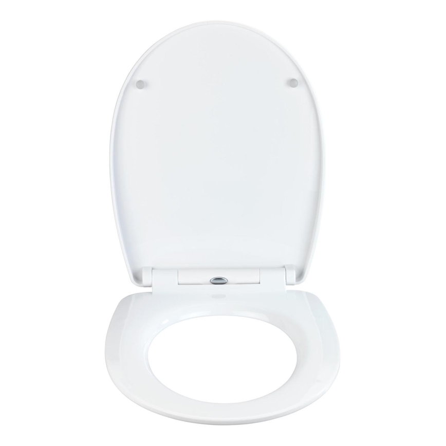 WENKO 23532100-WC WC-bril – draagvermogen 300/350 kg, 36,5x45 cm, veelkleurig/zilver