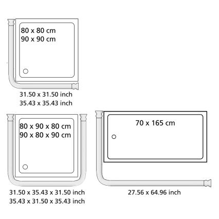 WENKO 23565100 - Zwarte stang 2x2 cm
