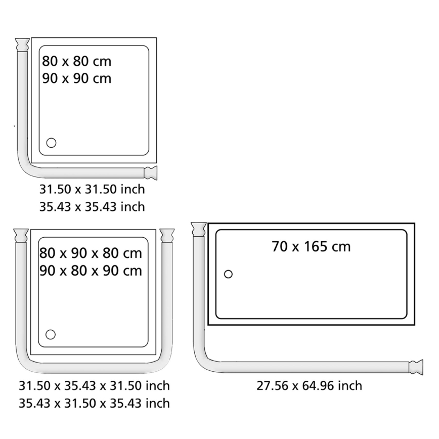 WENKO 23565100 - Zwarte stang 2x2 cm