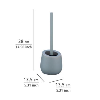WENKO 23650100 - WC-borstel BADI 13,5x38 cm grijs
