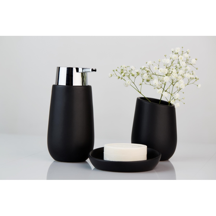 WENKO 23651800 - BADI tandenborstelbeker 8x11 cm zwart