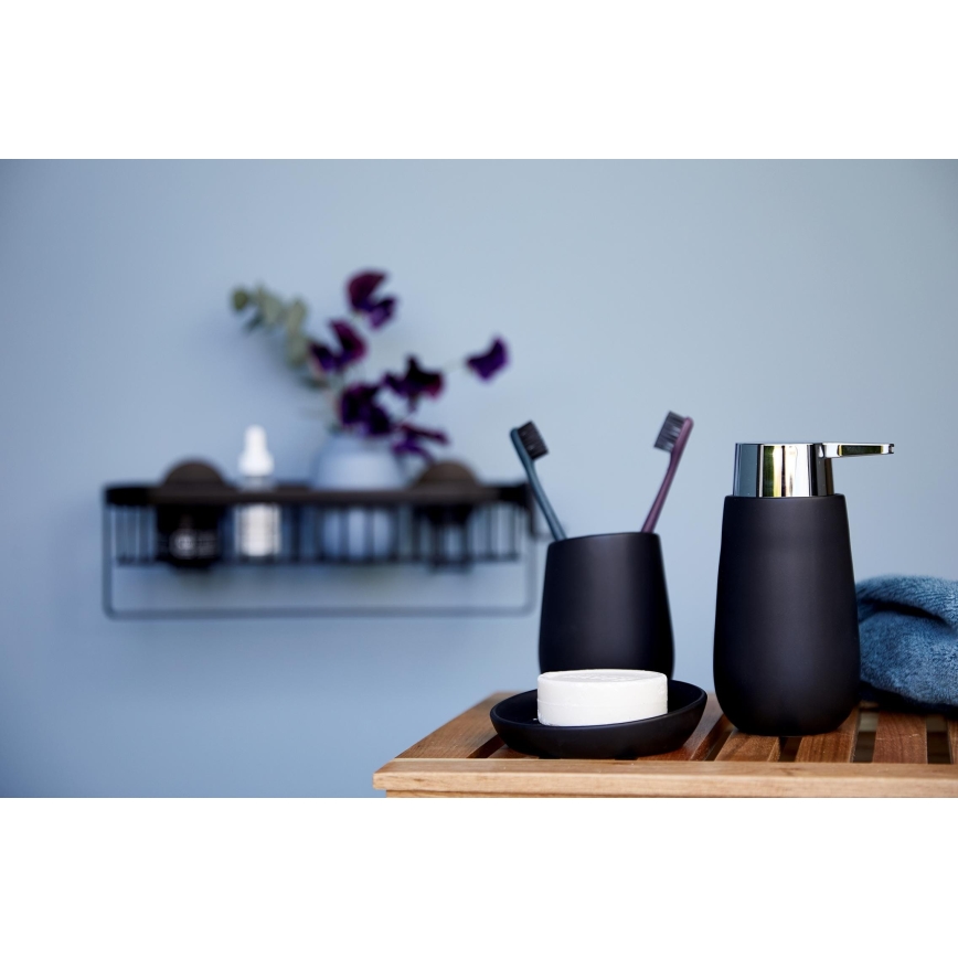 WENKO 23651800 - BADI tandenborstelbeker 8x11 cm zwart