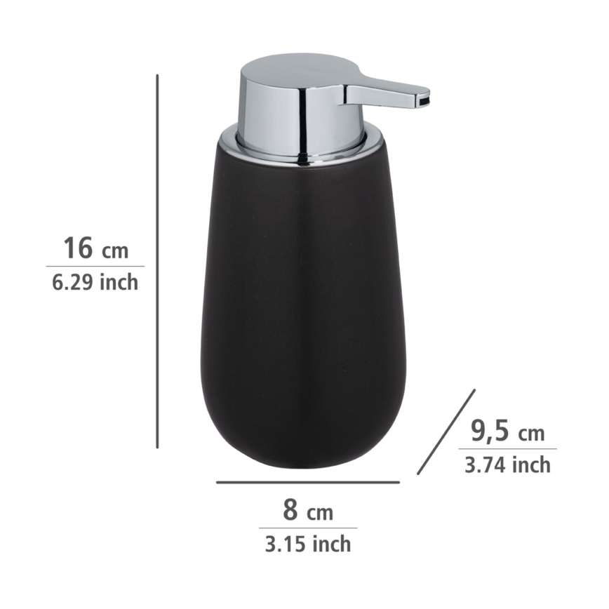 WENKO 23652800 - Zeepdispenser BADI 320 ml zwart