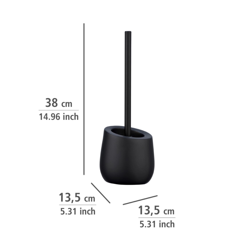 WENKO 23654800 - WC borstel BADI 13,5x38 cm zwart