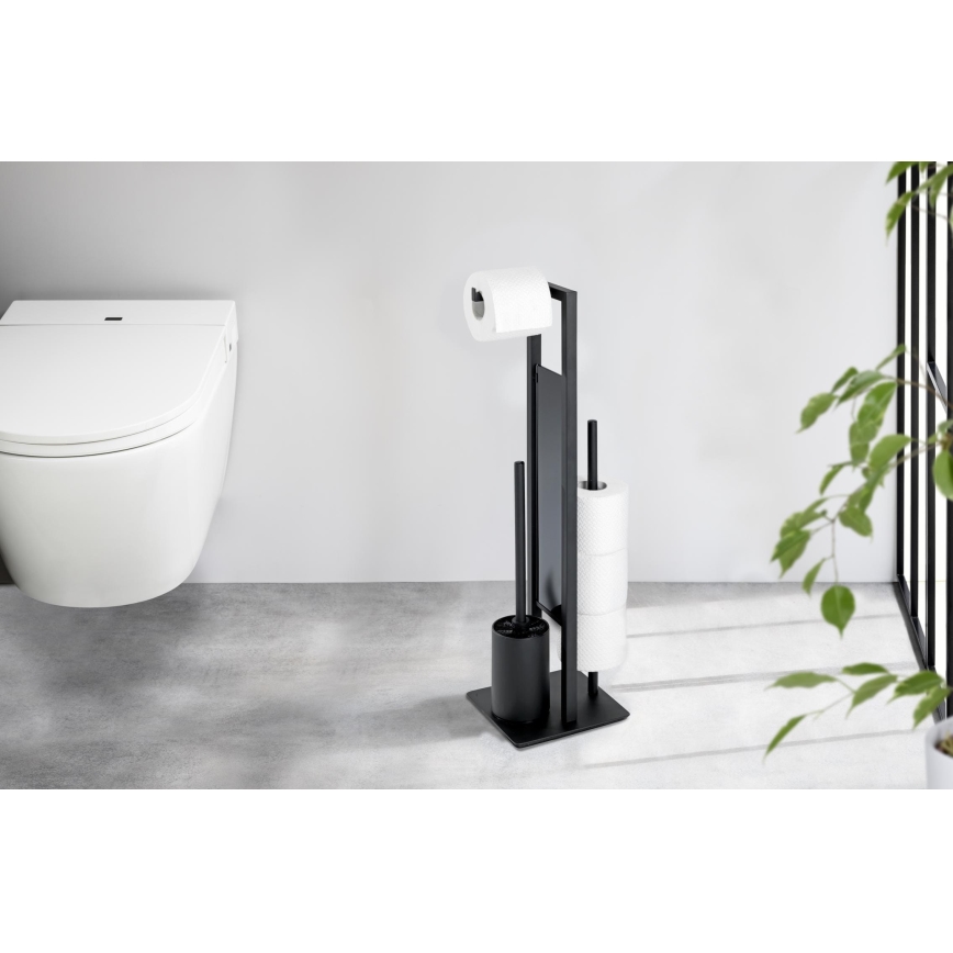 WENKO 23708100 - Toiletborstel RIVALTA 18x70 cm zwart