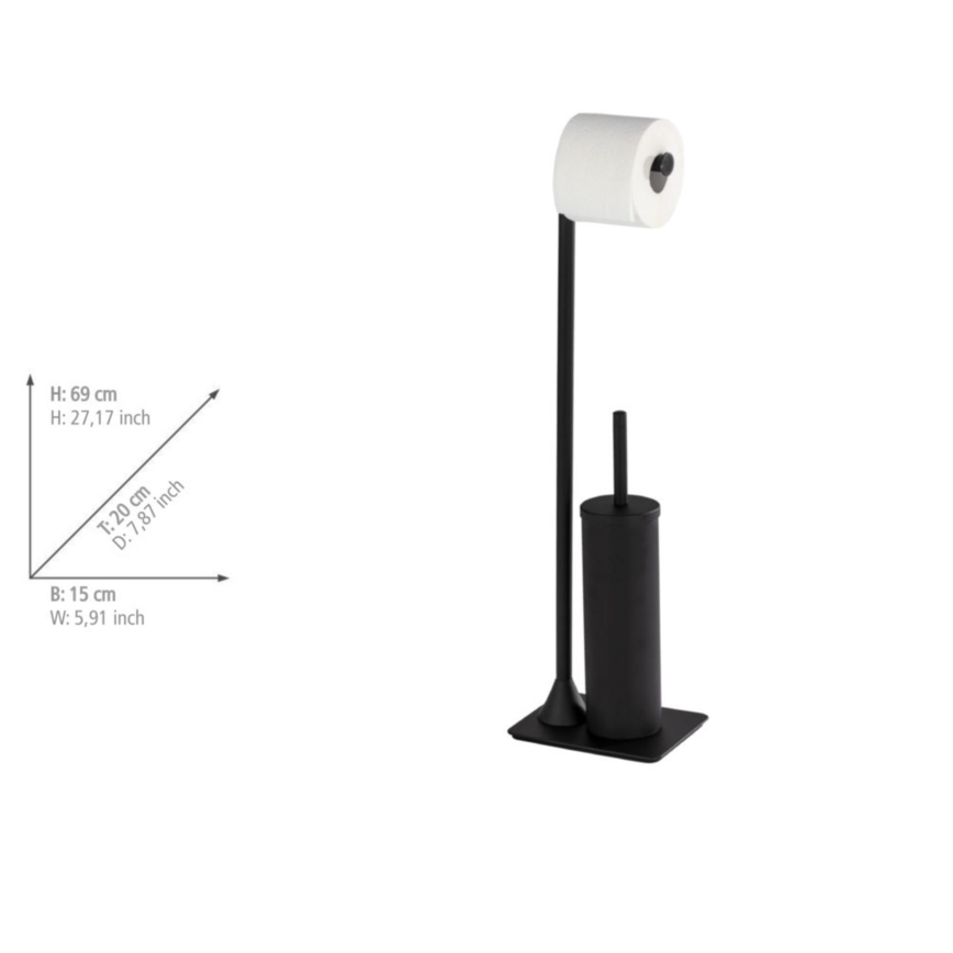 WENKO 23710100 - WC-borstel HELLA 15x69 cm zwart