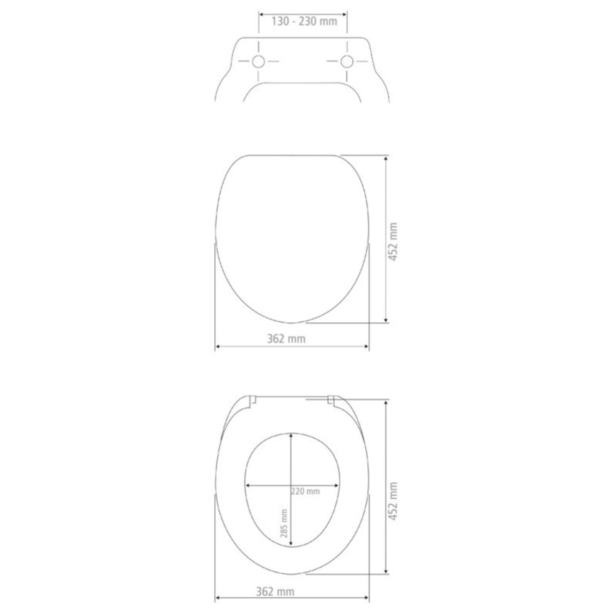 WENKO 23828100-WC wc-bril SEDILO 45,2x36,2 cm grijs/zilver