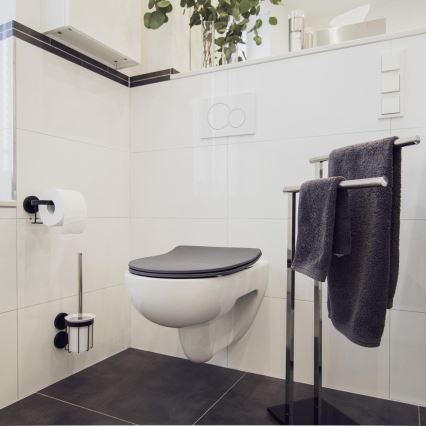 WENKO 23828100-WC wc-bril SEDILO 45,2x36,2 cm grijs/zilver