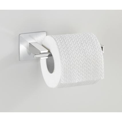 WENKO 23859800 - Toiletrolhouder TURBO-LOC QUADRO ED 16,5x6,5 cm roestvrij staal