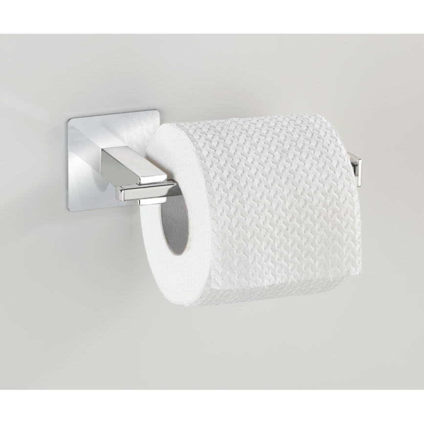 WENKO 23859800 - Toiletrolhouder TURBO-LOC QUADRO ED 16,5x6,5 cm roestvrij staal