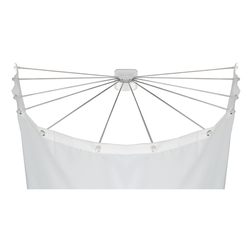 WENKO 23863100 - Douchehouder 96x72 cm RVS/wit