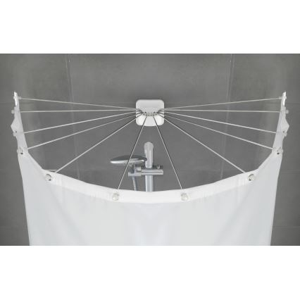 WENKO 23863100 - Douchehouder 96x72 cm RVS/wit