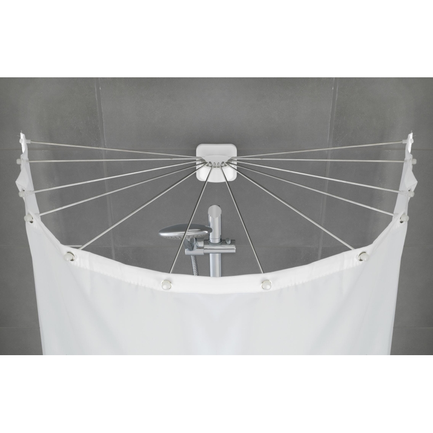 WENKO 23863100 - Douchehouder 96x72 cm RVS/wit