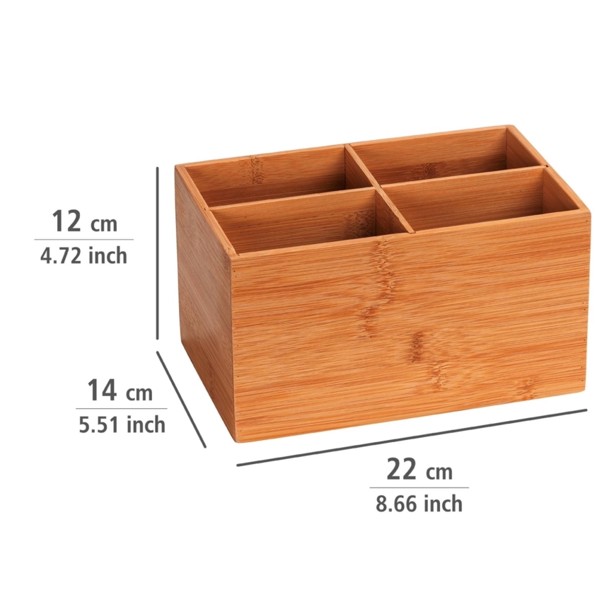 WENKO 23926100 - TERRA opbergbox 22 x 14 cm bruin
