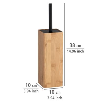 WENKO 23985100 - WC-borstel PADUA 10x38 cm bruin/zwart