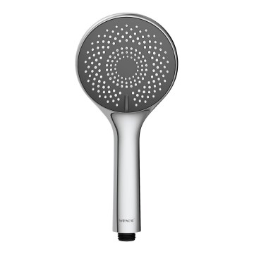 WENKO 23993100 - Douchekop waterbesparend systeem 11x11 cm glanzend chroom/wit/grijs