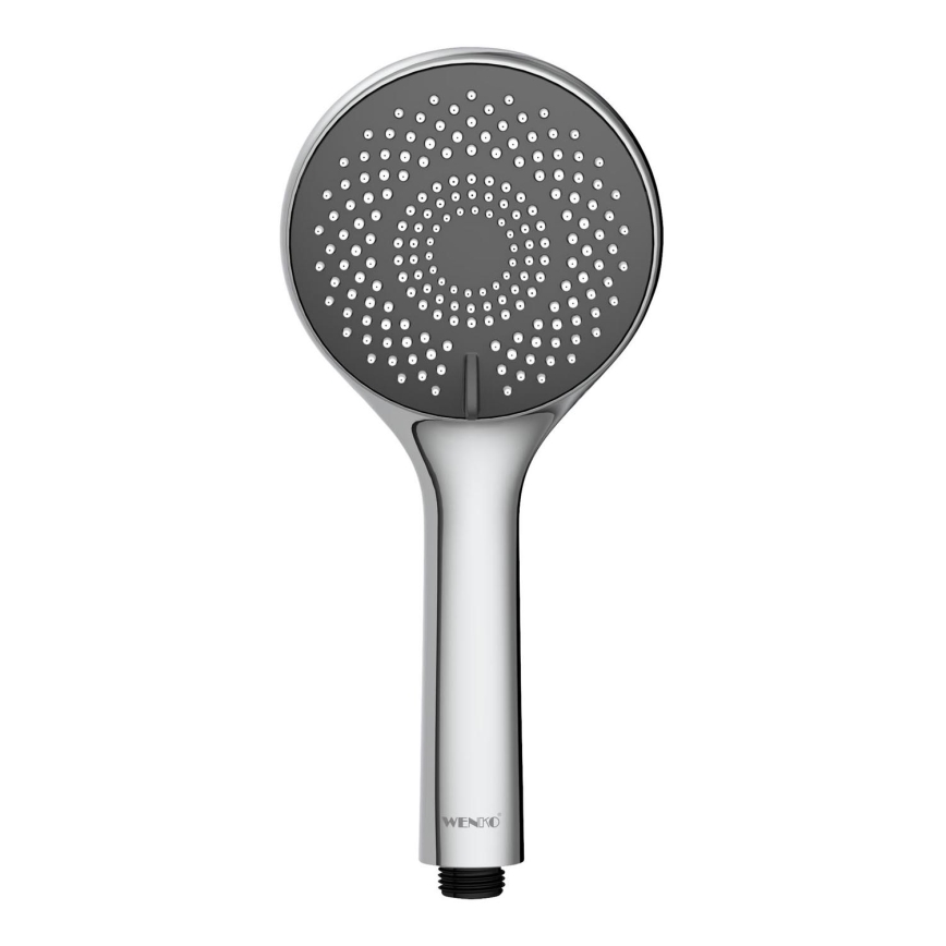 WENKO 23993100 - Douchekop waterbesparend systeem 11x11 cm glanzend chroom/wit/grijs