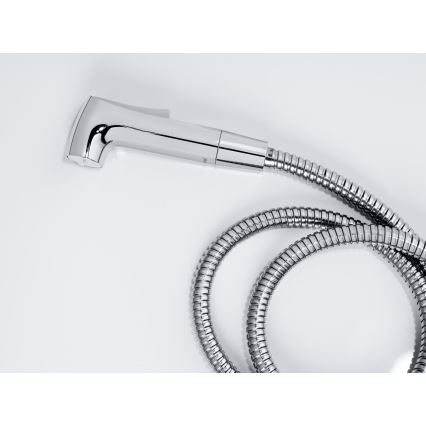 WENKO 23999100 - Bidetset waterbesparend systeem 12x7 cm glanzend chroom/zilver