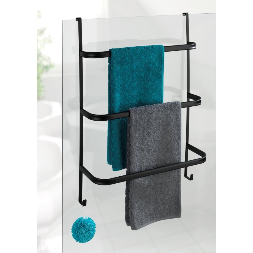 WENKO 24026100 - Handdoekhouder IRPINIA 54,5x77,5 cm zwart
