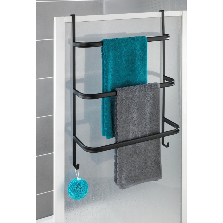 WENKO 24026100 - Handdoekhouder IRPINIA 54,5x77,5 cm zwart