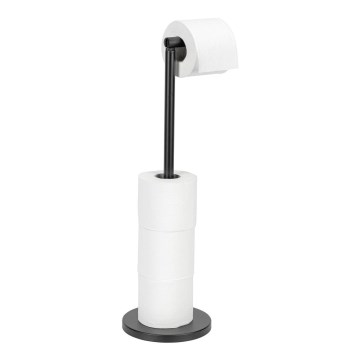WENKO 24034100 - Toiletrolhouder 21x55 cm zwart/zilver