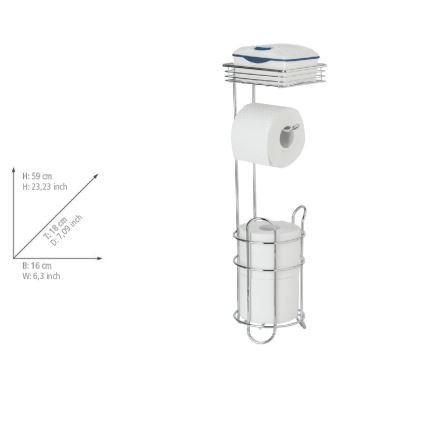 WENKO 24074800 - Toiletrolhouder 16x59 cm glanzend chroom